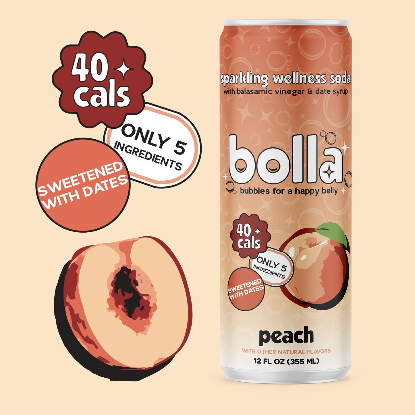 Balsamic Soda Water Peach